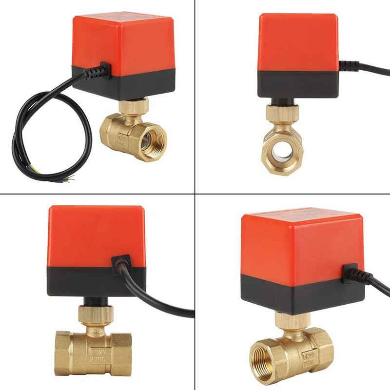 25mm Internal Thread DC12V G3/4 Brass Ball Valve, 2Way Motorized