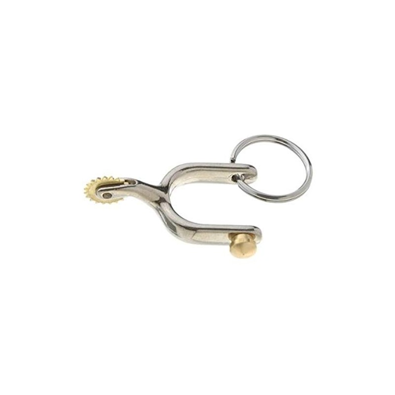Hill Leather Company Rodeo Spur Key chain Silver/Gold Plated, 3"