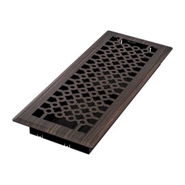 Imperial RG3414 San Francisco Decorative Floor Register, 4x12 Inch, Oil Rubbed Bronze, 5 Pack