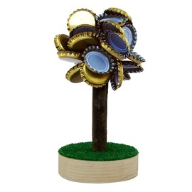 Monsterzeug Bierbaum Bottle Cap Magnet, Bottle Cap Holder, Magnetic Cork Tree Wood, Ball Magnet, 13 cm