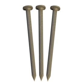 Eagle 1 Smooth Shank 304 Painted Stainless Steel Aluminum Fascia Cover and Siding Nails -1lb Boxes, 1.25 inch, about 600 nails per box (1LB TERRATONE BRONZE)