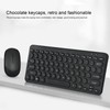 Keyboard Mouse Combo 2.4G Wireless Round Keycaps Ergonomic Design Silent