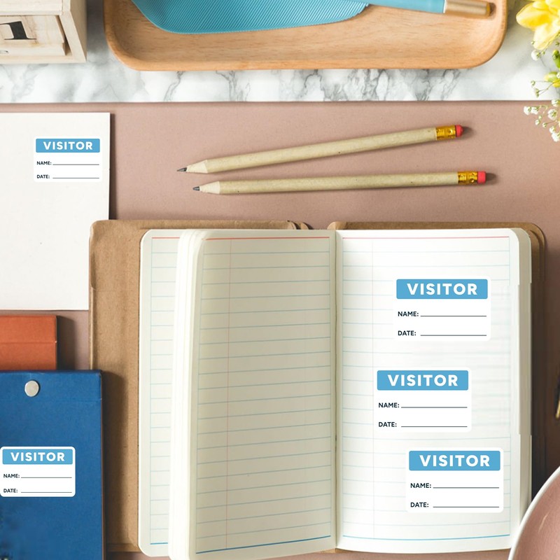 Visitor Pass Stickers – 300 Writable Name Tag Labels, 2