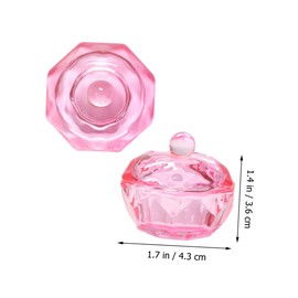 BIUDECO Arcylic Powder Dish Pcs Small Glass Dishes for Monomer Lid Manicure Liquid Storage