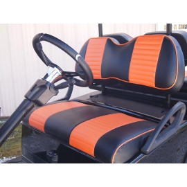Huskey Orange Front Rear Seat Covers Horizontal Pleat for Club Car Precedent 2004-2022