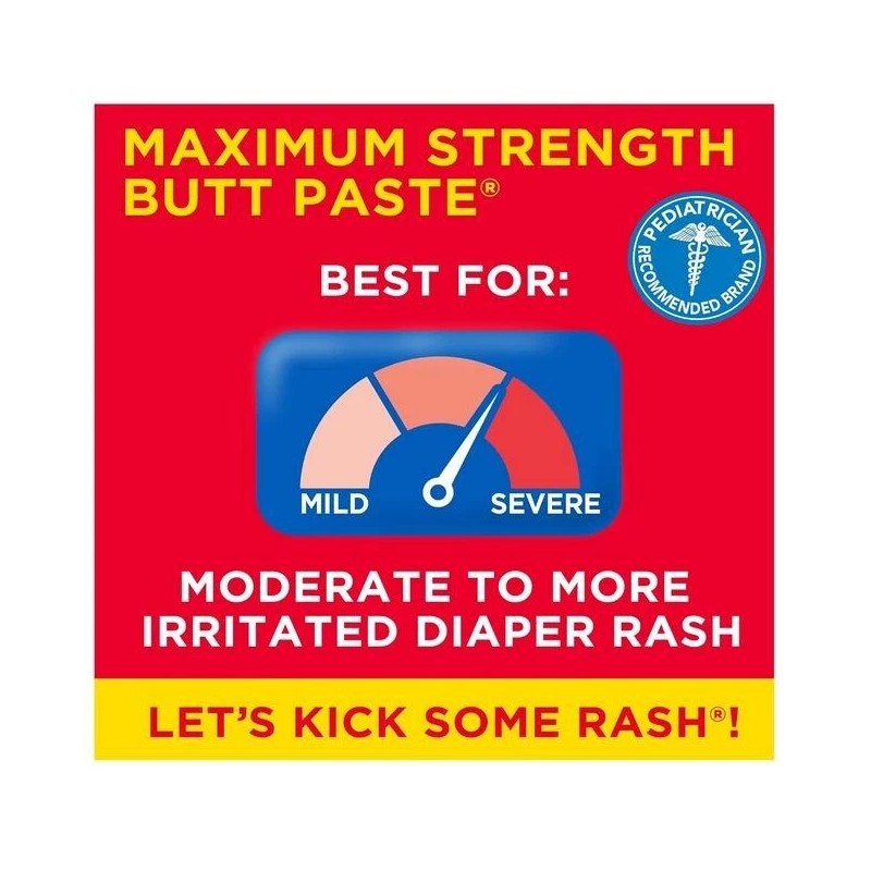 Boudreaux's Butt Paste Maximum Strength Diaper Rash Cream, Ointment for