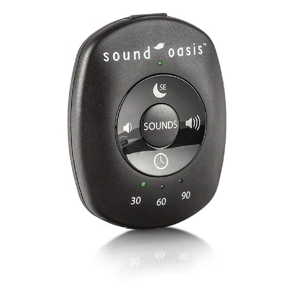 Sound Oasis World’s Smallest Sound Machine, Portable, Sleep Enhancement Helps Relax, Sleep, Mask Tinnitus, Block Noise, and Focus. 24 Dr. Developed Nature Sounds, Pink Noise and Sleep Coach