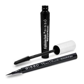 Bissú Máscara de Pestañas Waterproof y Plumín Delineador Negro
