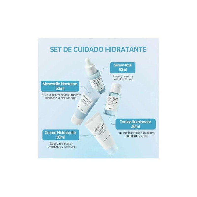 SKIN1004 Madagascar Centella Hyalu-cica Travel Kit- Tóner, Sérum, Crema Hidratante