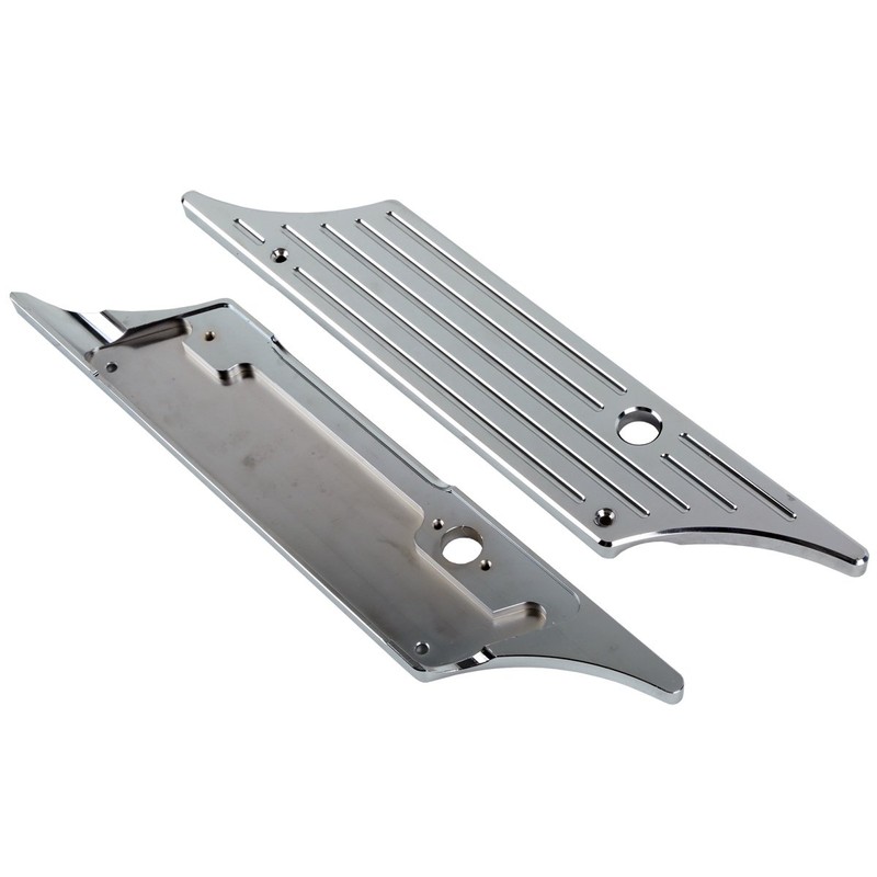 XFMT Chrome Billet Saddlebag Latch Cover For Harley Road King