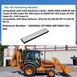 CLNLVLITOP 360260A2 PA5668 Cabin Air Filter Compatible with CASE Backhoe Loader 580M,580N,580N EP,580 Super M,580 SuperM+,580 Super N Replaces SP10005 WP10005
