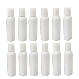 IWOWHERO 12pcs White Portable Lotion Dispenser Set Durable Plastic Round Bottle for Liquid Subpackaging Refillable Emulsion Container for Travel and Everyday Use