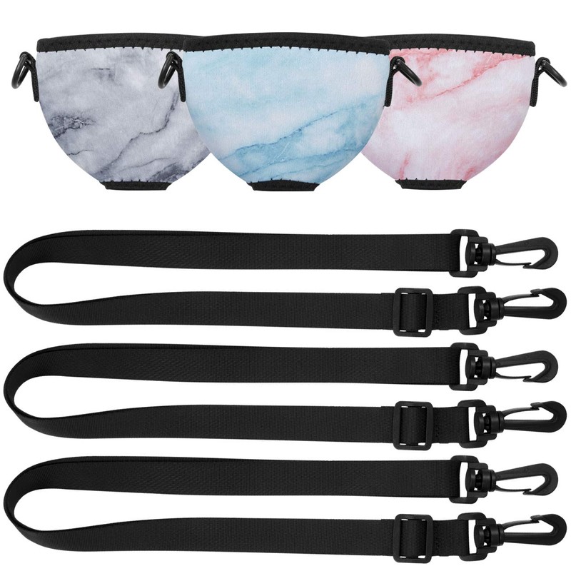 Beautyflier Wine Glass Insulator/Drink Holder/Neoprene Sleeve with Adjustable Neck Strap