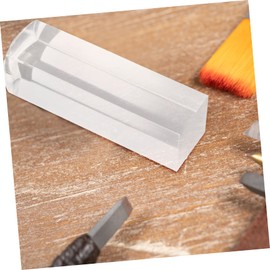 IWOWHERO 5pcs Transparent Blank Organic Stamps Craft Seal Material for Custom Patterns Creative Projects Scrapbooking Greeting Cards and Nail Art