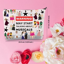 Musicals Gift Theatre Life Gift Musicals Zipper Pouch Cosmetic Bag for Actor Drama Theater Gift Musical Theatre Gift for Musical Lovers (U.About Musicals)