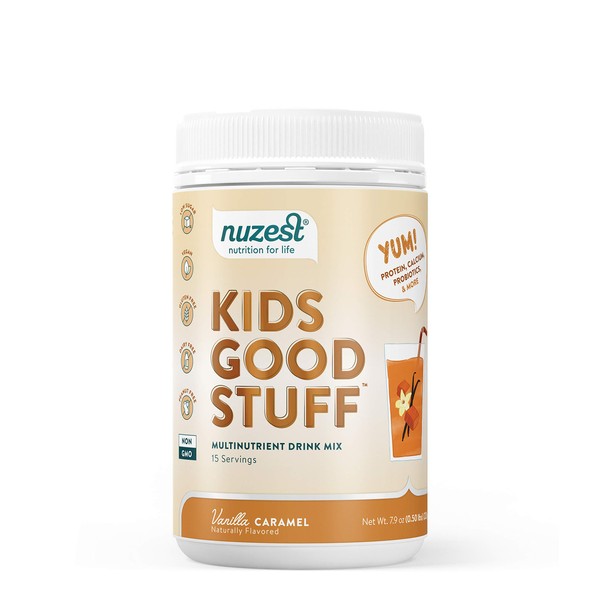 Nuzest Kids Good Stuff - Multivitamin Drink, Vanilla Caramel, 15 Servings, 7.9 oz
