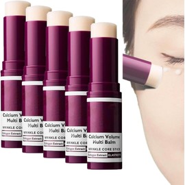 Bálsamo Multiusos de Calcio y Colágeno, Hidratante Natural para Cara, Ojos y Cuello, Antiarrugas y Reafirmante (5pcs)