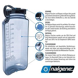 Nalgene Wide Mouth Bottle Blue 1.0 L Water Bottle