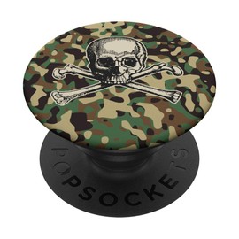 Military Camo Pattern with Skull and Cross-bones