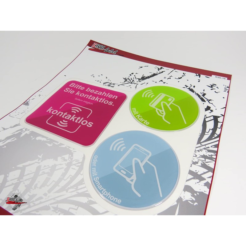 BIKE-label 900180 Sign 3D Sticker 8 x 8 cm Diameter