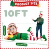 AerWo 10FT Christmas Inflatable Outdoor Decoration, Giant Lying Elf Inflatable