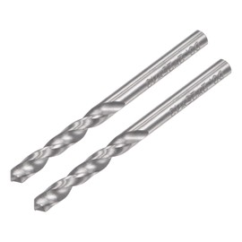 sourcing map Solid Carbide Drill Bits, 3.2mm C2/K20 Tungsten Carbide Jobber Drill Bits Straight Shank Drilling Tool for Stainless Steel Aluminum Iron Metal Plastic 2pcs