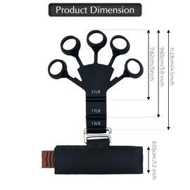 JADA Metal-Hook Gripster, 2PCS Upgraded Finger Strengthener, The Gripster Strength Trainer and Hand Exerciser, Gripster Forearm Trainer, Hand Gripper with 6 Resistance Levels