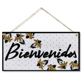 CARISPIBET Welcome Decorative Sign for Entryway Decoration for Home Hanging Decoration 15 x 30 cm