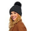 ELIMELI® Winter Hat Women's Hat with Fur Bobble Fleece Lining