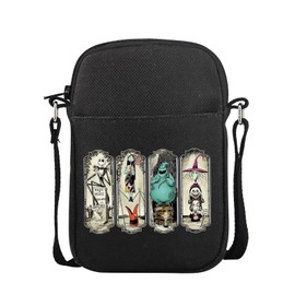 TGBJE Horror Movie Fans Gifts Jack and Sally Crossbody Purses Bag Spooky Season Gift Zero Inspired Adjustable Strap Bag (C-bl nightmare 4 CB)