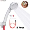 GASLAND CAMPLUX 5FT Portable Hand-Held Showerhead High-Pressure w/Garden Hose for