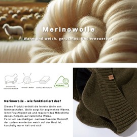 TOP-EX Unisex Waterproof Winter 80% Merino Wool Knitted Hat with Visor and Ear Flaps, Warm Fleece Lining, Ideal for Cold Weather and Outdoor Sports, Green_Waterproof