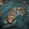 Catherine Lansfield Tropic Tiger Leaf Reversible Single Duvet Cover Set
