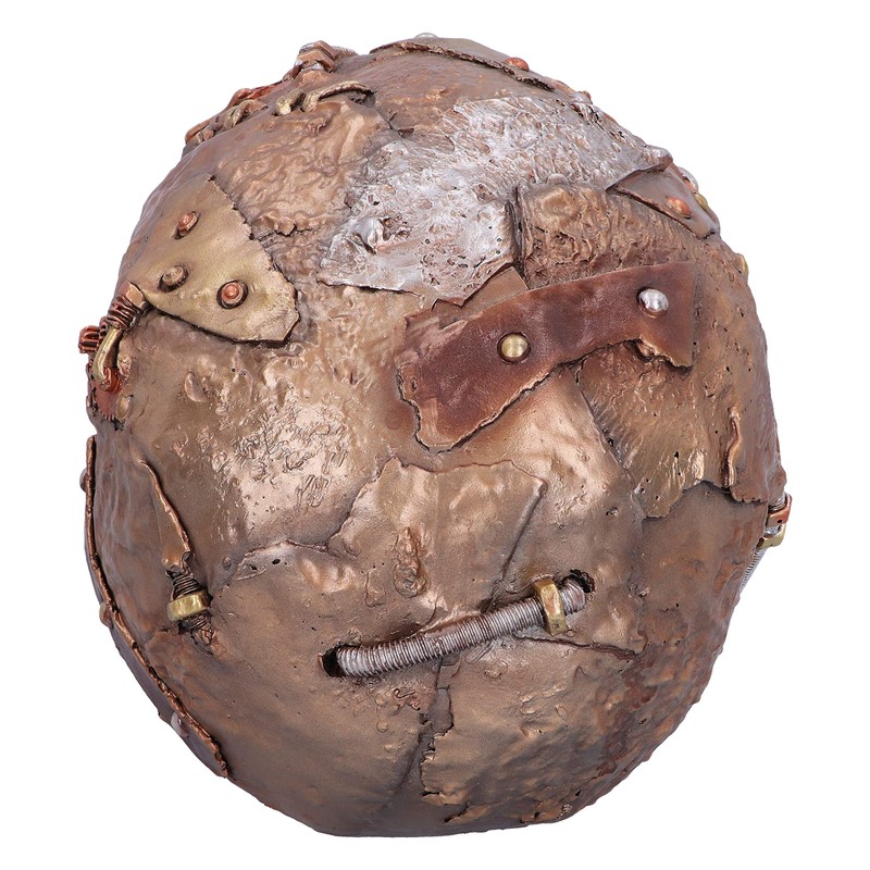 Nemesis Now, Bronze, Scrapped Skull Steampunk Skeleton Figurine, 19cm