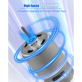 2Pcs RS550 DC Motor Drive Engine 12V 40000RPM – 18V High Speed Brushed Fast Electric Motor with Metal Gear Accessories for Power Wheel Upgrade, Kids Ride-On Car, DIY Projects Replacement Parts