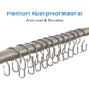 24 Pack Double Shower Curtain Hooks Rings, TENOVEL Double Sided