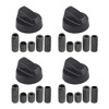CAM2 Universal Control Knobs, Pack of 4, Black Control Knobs