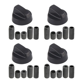 CAM2 Universal Control Knobs, Pack of 4, Black Control Knobs for Oven, Hob, for All Types of Ovens, Cookers & Hobs, 6 to 11.5 mm, Black