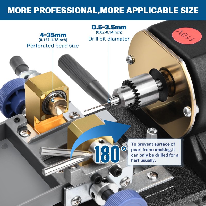 450W Pearl Drilling Machine, 110V Coral Driller Pearl Ounching Machine