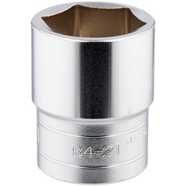 KYOTO TOOL (KTC) B421 Hex Socket, Width Across Flats 0.8 inch (21 mm) x Drive Size 0.5 inch (12.7 mm) x Total Length 1.4 inches (35.5 mm)