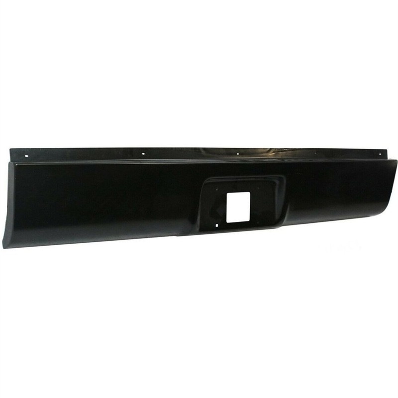 Silscvtt Black Rear Steel Bumper Roll Pan for Fleetside Replacement