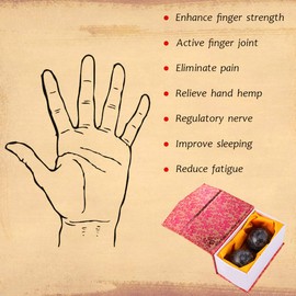 Healifty 1 Set/2PCS Chinese Exercise Baoding Balls Natural Jade Chinese Health Exercise Massage Balls for Health Care 52MM with Gift Case