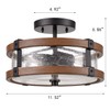 DEYNITE Farmhouse 2-Light Ceiling Light Fixture, Semi Flush Mount Ceiling