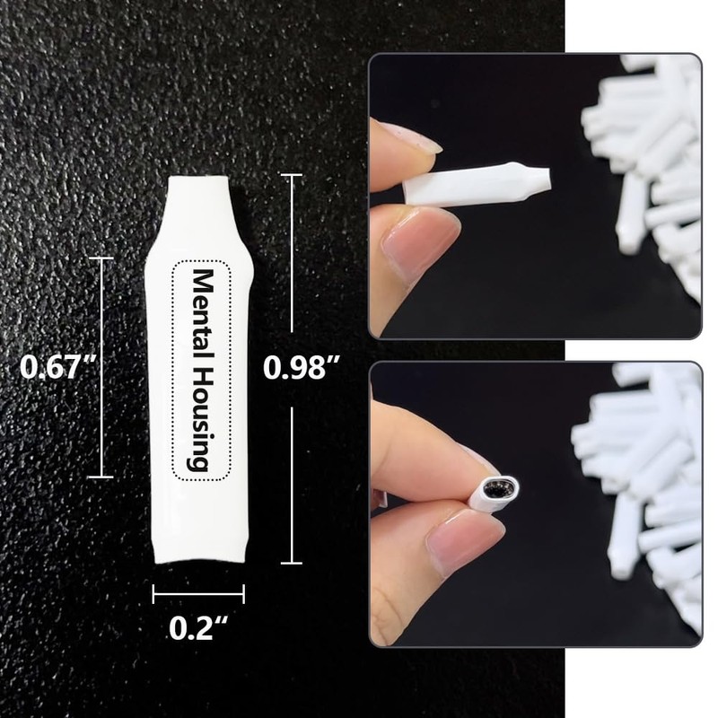 100pcs White Dry B-Connector Wire Telephone Alarm Wire Crimp Beanies