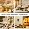 Glass Votive Tealight Candle Holder: Glasseam Amber Ribbed Tea Lights