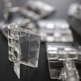 Pack of 5 Transparent Clear Plastic Acrylic 25mm Continuous Piano Hinge Hinges