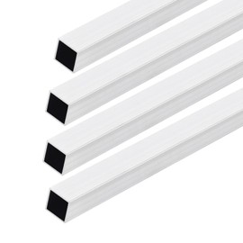 DMiotech Pack of 4 (15 mm x 15 mm x 1 mm) 6063 Aluminium Square Tube, 300 mm Length, Industrial Metal Tube for Machine Frame Building, DIY Projects