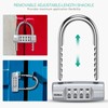 ORIA 4-Digit Combination Padlocks with Adjustable Long Shackle, U- Shaped