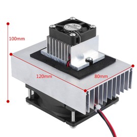 ESUMIC DC 12V DIY Thermoelectric Peltier Refrigeration Cooling System Kit Semiconductor Cooler Conduction Module + Radiator + Fan + TEC1-12706