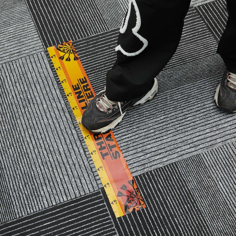 Lewtemi 2 Pcs Dart Board Throw Line Floor Sticker PVC